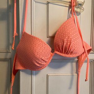 H&M Orange Coral Wire Bikini Top